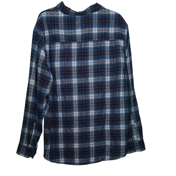 Coleman Womens Blue Plaid Long Sleeve Button Down Flannel Shirt XL - Picture 3 of 5